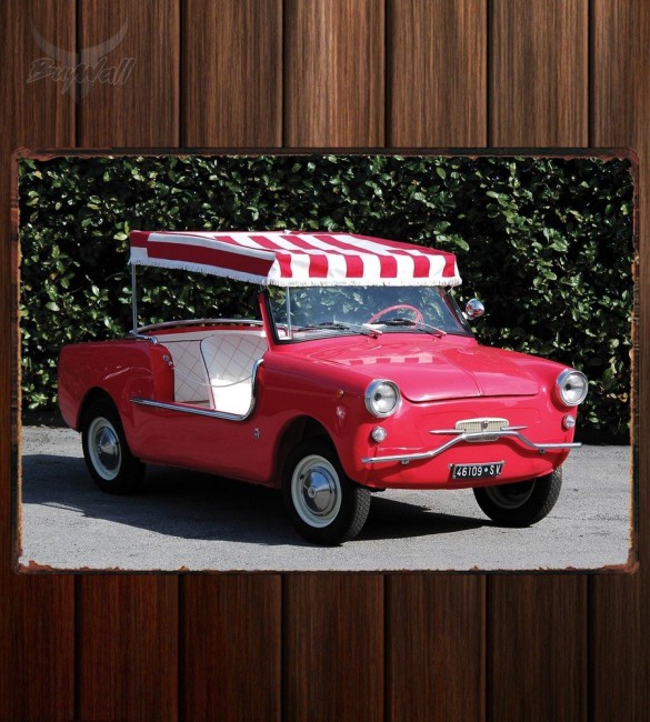 Металлическая табличка Autobianchi Bianchina Jolly Металлическая табличка Autobianchi Bianchina Jolly